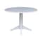 International Concepts Round 42, Round dual drop Leaf Pedestal Table, 30.3  inH, White, 42 W, 42 L, 30.3 in H, Wood, White K08-42DPT-27B - alternate 4